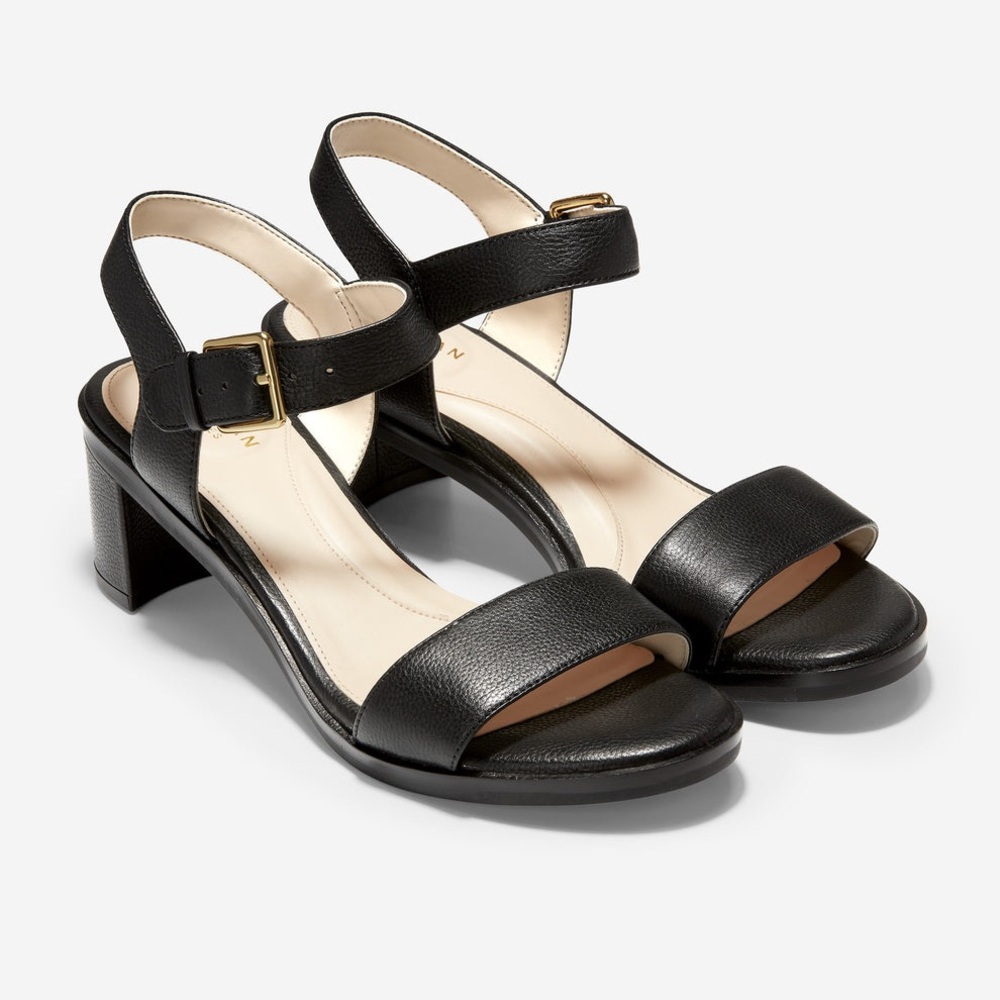 COLE HAAN•black “Annette” heeled sandals 10 NIB